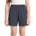 thumbnail image 2 of JOANKDMI Girls' Casual School Uniform Shorts Flat Front Pull On Short Pants Stretchy Basic Activewear for Gym Workout Everyday Comfort Summer Lounge Playwear, 2 of 9