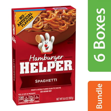 (6 Pack) Hamburger Helper, Spaghetti Hamburger Helper, 6.6 Oz