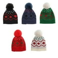 thumbnail image 5 of Warm Hat Wool Ball Christmas Tree Jacquard Knitted Hat Lovely Christmas Hat Boys And Girls' Hat, 5 of 6