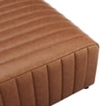 thumbnail image 5 of NPD Furniture Harland Faux Leather Square Coffee Table/Ottoman in Brown, 5 of 12