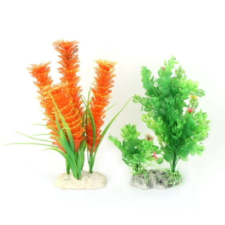 Aquarium Fish Tank Plastic Artificial Aquatic Plants Grass Decoration 2 in