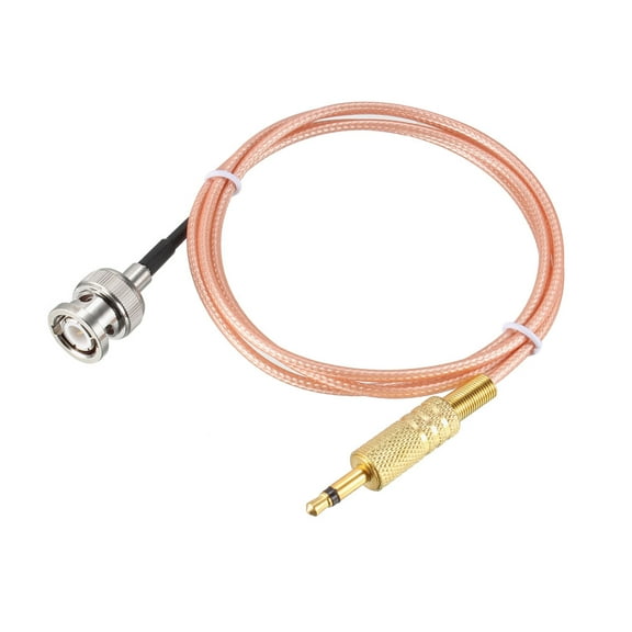 Uxcell BNC Male to 3.5mm (1/8") Male Coaxial Power Audio Cable 50 ohm 3 Feet