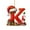 K, variant on 26 Letters Christmas Tree Ornament – Personalized Acrylic Alphabet Decoration with Santa Hat – DIY Xmas Hanging Pendant for Home, Tree, Wreath, or Gifts