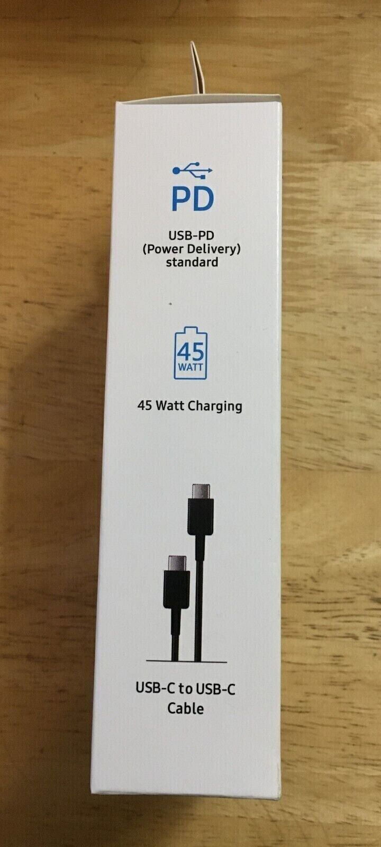 Original USB C 45W Super Fast Charger for Samsung Galaxy S23 Ultra Super Fast Charging USB C 45W Wall Charger Block with 3.3FT USB C Cable - Retail Packaging - Black