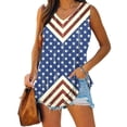thumbnail image 4 of Vetsdori Womens 4th of July Tank Tops Summer Sleeveless Tshirts Red White and Blue Work Casual Independence Day Patriotic Fashion Tops for Junior Camisole, 4 of 6