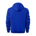 thumbnail image 5 of Men's Zip Up Hoodie with Arm Pocket, Casual Cardigan Style Sweatshirt, Large Size Fleece Jacket for Streetwear, Christmas Gift, Fall Winter Comfort and Travel,Royal Blue,2XL, 5 of 5