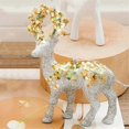 thumbnail image 4 of 3-Piece Champagne Christmas Ornaments Christmas Tree Decorations Glitter Deer Ornaments, 4 of 5