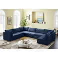 thumbnail image 4 of Meridian Furniture Jacob Navy Velvet Modular Sectional, 4 of 9