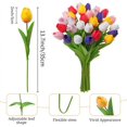 thumbnail image 2 of 15 Pcs Artificial Tulips Flowers,Fake Tulip Bundles,Simulation Tulip Branchs,Real Touch Fake Flowers for Wedding Floral Arrangement,Home Valentines' Day Mothers' Day Party Decor (Type-A), 2 of 8