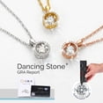 thumbnail image 4 of MomentWish 1 Carat Round Cut Moissanite Pendant Necklace 18K White Gold Plated for Women Christmas Birthday Gift for Her, 4 of 8