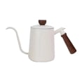 thumbnail image 1 of GROWTH TANK 600ml Drip Coffee Kettle Manual Long Narrow Coffee Tea Pot with Lid Hand Brewing White, 1 of 9