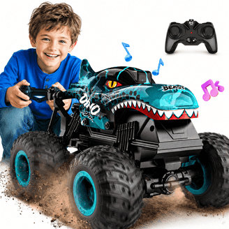 Monster Jam Grave Digger Freestyle Force Remote Control Car Toy, 1