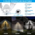 thumbnail image 2 of LEONLITE 3CCT Selectable LED Security Light, Motion Sensor LED Flood Lights, 2500lm, 2-Head Adjustable, Dusk to Dawn, Aluminum, 25W(200W Eqv.), White, 2 of 7