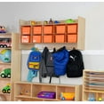 thumbnail image 6 of RRI Goods Playschool 10 Section Wall Mounted Storage Cabinet w Orange Trays, 6 of 10