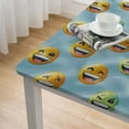thumbnail image 4 of BANET Square Tablecloth, Simple Modern with Happy Surprised and Love Expressions Print, Circle Table Cloth Cover for Dining Room Kitchen Decoration White, 4 of 7