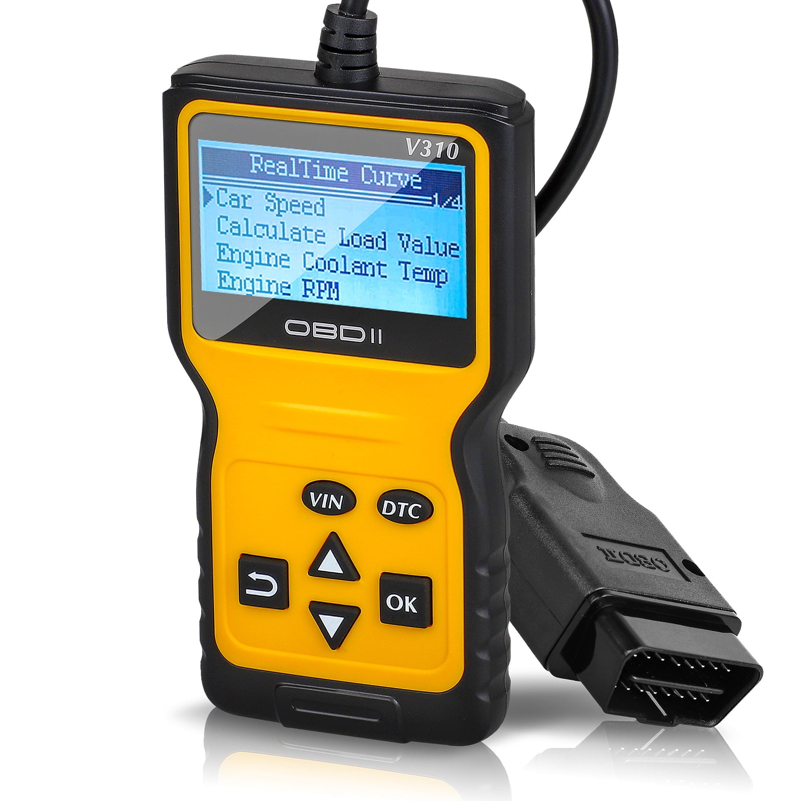 Code Reader, TSV OBD2 Scanner, Precision OBDII Car Code Reader Comfortable Handheld Car Fault Detector Diagnostic Scan Tool - Walmart.com