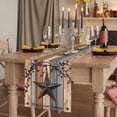 thumbnail image 2 of Texas Star Vintage 108 Inch Table Runner, Berry Grey Blue Brown Wooden Farmhouse Dresser Scarf Cotton & Linen Tablerunner for Dining/Kitchen Island/Holiday Party Décor 13" x 108", 2 of 9