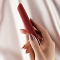 thumbnail image 4 of Edonista Quinn 10-Mode Silicone Bullet Vibrator, Red with Cable, 4 of 5