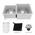thumbnail image 7 of ZLINE 32 in. Jackson Undermount Double Bowl Kitchen Sink with Bottom Grid (SRDL-32), 7 of 7