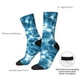 thumbnail image 2 of Yiaed Blue Tie Dye Print Great elasticity Crew Socks Sports socks for Men and Women, 2 of 5