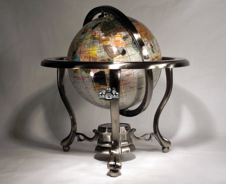 割引クーポン さくら機電ユニークアートUnique Art Since 1996 Unique 21Inch Tall Red Lapis Ocean  Table Top Gemstone World Globe with Leg 並行輸入品