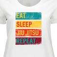 thumbnail image 4 of Inktastic Eat Sleep Jiu Jitsu Repeat Women's Plus Size T-Shirt, 4 of 5