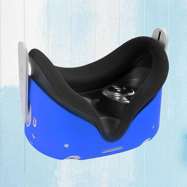 Funda protectora de silicona para auricures Quest 2 antiarañazos, de usar y quitar, adecuado equipo de realidad . Azul