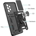 thumbnail image 6 of Case for Samsung Galaxy A23 5G/4G with Slide Camera Cover, Heavy Duty Military Grade Protection Phone Case Built-in 360° Rotate Ring Stand for Samsung Galaxy A23 SJ Gold, 6 of 9