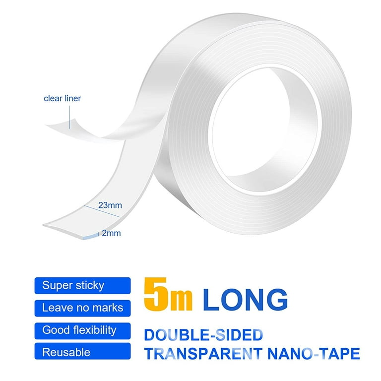 Clear Double Sided Adhesive Mounting Tape Heavy Duty Removable, Sturdy  Picture Hanging Strip No Damage Wall Mount, Sticky Adhesive Adhesive Adhesi