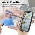 thumbnail image 2 of Decase Anti-Scratch PU Leather Wallet Case Compatible with Samsung Galaxy A26 5G,Shockproof Magnetic Buckle Hybrid Case Cover with Zipper Pocket Credit Card Slot Cash Slot Wrist Strap Lanyard,Rosegold, 2 of 12