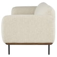 thumbnail image 3 of Nuevo Benson Fabric & Steel Metal Triple Seat Sofa in Shell Beige/Black, 3 of 4