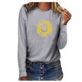 thumbnail image 1 of Pompotops T-shirt à Manches Longues et Col Rond Imprimé pour Femmes, 1 of 4