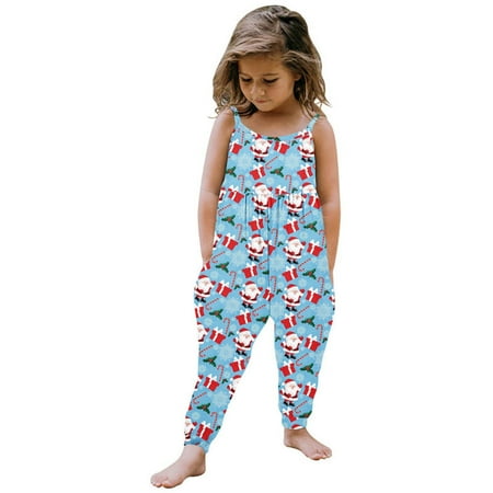 

Odeerbi Baby Bodysuit Layette Onesies for Toddler Christmas Girls Children s Romper Sling Sleeveless Backless Short Jumpsuit Sky Blue