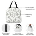 thumbnail image 3 of Yiaed Hand Drawn Rabbit Print Insulated Lunch Bag Reusable Cute Tote Lunch Box, Leakproof Cooler Lunch Bags for Work Office Travel School Picnic, 3 of 5