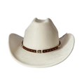 thumbnail image 3 of RUINIXCW Western Cowboy Hat for Men Women Cowgirl Hat Classic Felt Roll Up Fedora Hat with Leather Buckle Belt Wide Brim Jazz Hat Themed Party Cap Wedding Party Costume, 3 of 9
