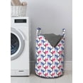 thumbnail image 3 of Floral Laundry Bag, Flowers Inspired Romantic Tone Florets, Hamper Basket with Handles Drawstring Closure for Laundromats, 13" x 19", Ceil Blue Pink White, by Ambesonne, 3 of 4