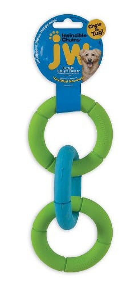 Invincible Chain Dog Toys Large Durable Rubber 3 Ring 17" Long XL Tough Dogs Toy