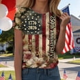 thumbnail image 2 of Leey-World 250 Years of Freedom 250th Anniversary USA Flag 4th of July Shirt Usa Shirts for Women(Brick Red,L), 2 of 7
