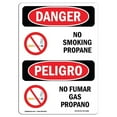 thumbnail image 1 of SignMission OS-DS-A-1218-VS-1489 12 x 18 Po Signe de Danger OSHA - Non Fumeur Propane Bilingue, 1 of 1