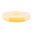 thumbnail image 4 of Boîte à bento ronde en silicone Boîte à lunch pliable Boîte à micro-ondes 500 ml(Jaune), 4 of 8