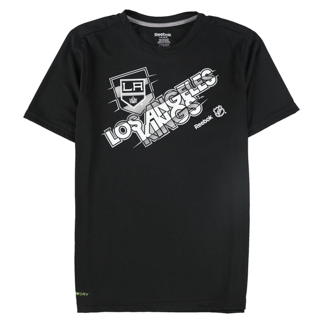 Camiseta gráfica Reebok Los Angeles Kings para niño, negro, XL (18-20)