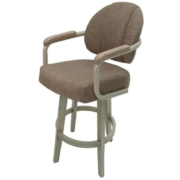 Swivel 30" Bar Stool - M-79 Beige Metal Wood Frame