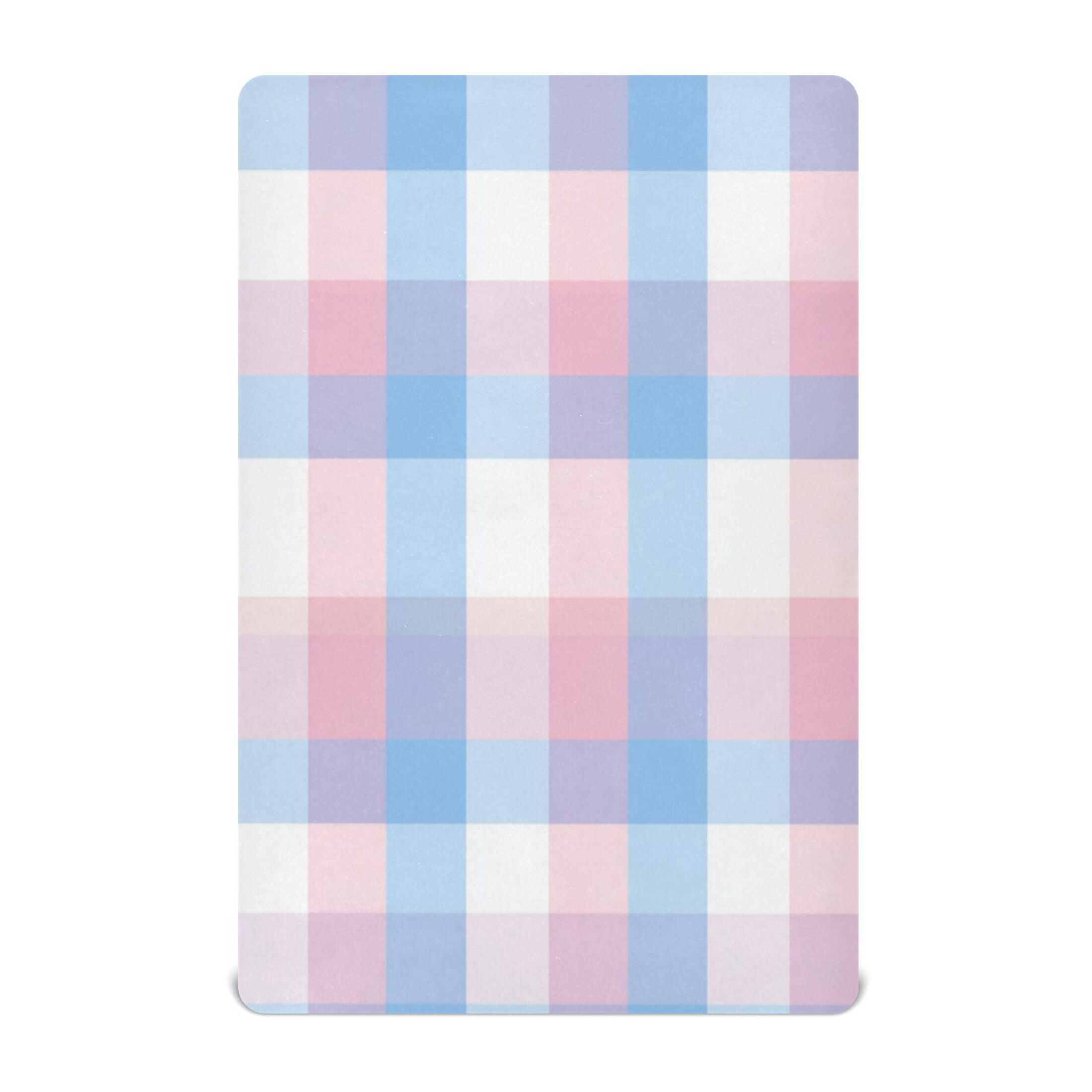 Breathable Fitted Crib Sheets Playard Sheet for Baby Soft Skin-Friendly Mattress Cover with Elastic Band All Seasons Blue and Pink Phone Wallpaper