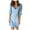 Light Blue, variant on Dress for Women Plus Size Fashion Casual V Neck Short Sleeve Dress Faux Jean Dress Plus Size Dress for Women