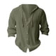 thumbnail image 4 of Camisa con capucha y botones de color liso para hombre: bolsillo en el pecho, corte holgado, tejido de poliéster, lavable a máquina, tallas S-XXXL, 4 of 4