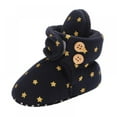 thumbnail image 4 of Newborn Infant Baby Girl Boy Cotton Booties Stay On Sock Slippers Soft Bedroom Shoes Non-Skid Ankle Boots Toddler Crib Warm Shoe First Walker Birthday Shower Gift 0-18M, 4 of 12