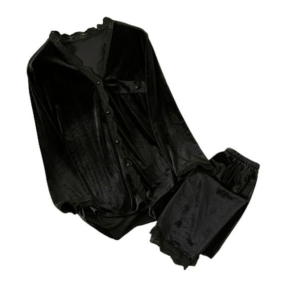 Sngxgn Nightgowns for Women Flare Short Sleeve Sleepshirt V Neck Sleepwear Plain/Print Pajama Dress(Black,XXL)