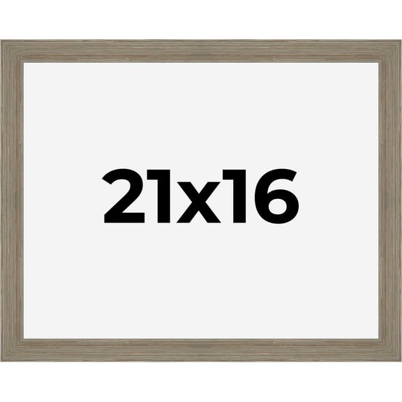 21x16 Frame Gray Barnwood Rustic Solid Wood Picture Frame | 1.5 Inch Moulding Width | Includes UV