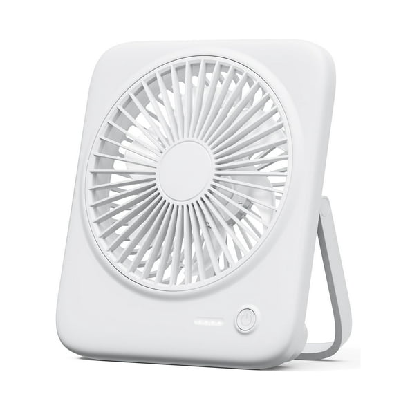 Otlonpe Ventilador de escritorio portátil recargable, ventilador de mesa personal con pilas de 4000 mAh, ventilador de viaje pequeño de 6,5 pulgadas con banco de energía, 4 velocidades para dormitorio