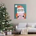 thumbnail image 2 of Santa's Nice List Falling Snow Holiday Graphic Art Gallery Wrapped Canvas Print Wall Art, 2 of 7